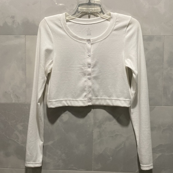 Aerie White Long Sleeve Top - Picture 3 of 11